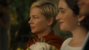 Movie still from “After the Wedding” (2019), directed by Bart Freundlich – Two women are standing next to each other; Close Up shot, Over the shoulder angle