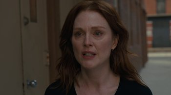 Movie still from “After the Wedding” (2019), directed by Bart Freundlich – A person wearing a black shirt; Close Up shot, Low angle