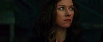 Movie still from “Allegiant” (2016), directed by Robert Schwentke – A person with long brown hair; Close Up shot, Low angle