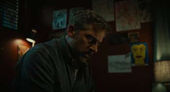 Movie still from “Beautiful Boy” (2018), directed by Felix van Groeningen – A person wearing a jacket; Close Up shot, Low angle