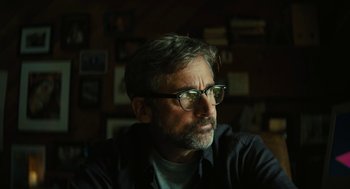 Movie still from “Beautiful Boy” (2018), directed by Felix van Groeningen – A person wearing glasses; Close Up shot, Low angle