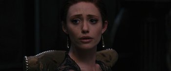 Movie still from “Beautiful Creatures” (2013), directed by Richard LaGravenese – A person wearing a black shirt; Close Up shot, Over the shoulder angle