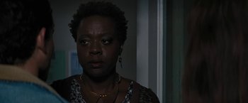 Movie still from “Beautiful Creatures” (2013), directed by Richard LaGravenese – A person with short hair; Close Up shot, Over the shoulder angle