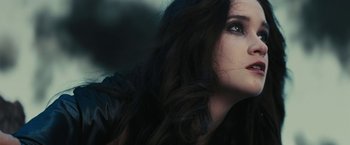 Movie still from “Beautiful Creatures” (2013), directed by Richard LaGravenese – A woman with long dark hair; Close Up shot, Low angle