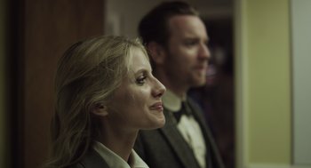 Movie still from “Beginners” (2010), directed by Mike Mills – A woman and a man are looking into the distance; Close Up shot, Low angle