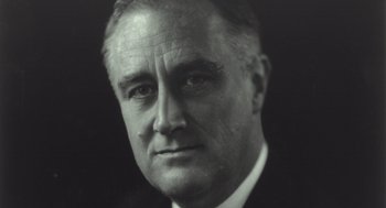 Movie still from “Beginners” (2010), directed by Mike Mills – An old photo of president franklin d; Close Up shot, Low angle