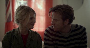 Movie still from “Beginners” (2010), directed by Mike Mills – A man and a woman looking at one another; Close Up shot, Over the shoulder angle