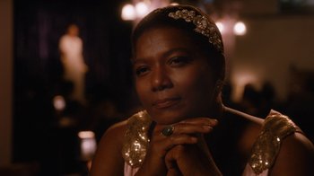 Movie still from “Bessie” (2015), directed by Dee Rees – An older woman with a diamond ring on her finger; Close Up shot, Over the shoulder angle