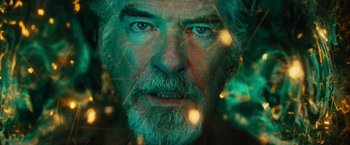 Movie still from “Black Adam” (2022), directed by Jaume Collet-Serra – A person with a beard; Close Up shot, Low angle