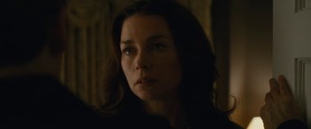 Movie still from “Black Mass” (2015), directed by Scott Cooper – A person with long dark hair; Close Up shot, Low angle