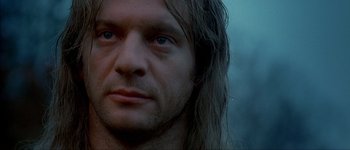 Movie still from “Brotherhood of the Wolf” (2001), directed by Christophe Gans – A person with long hair; Close Up shot, Low angle