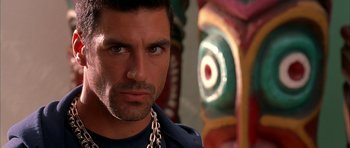 Movie still from “Cellular” (2004), directed by David R. Ellis – A person wearing a necklace; Close Up shot, Over the shoulder angle