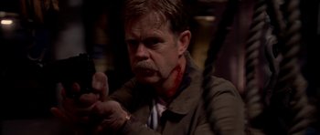 Movie still from “Cellular” (2004), directed by David R. Ellis – A person wearing a tie; Close Up shot, Over the shoulder angle