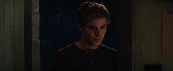 Movie still from “Charlie St. Cloud” (2010), directed by Burr Steers – A young man is looking into the camera; Close Up shot, Over the shoulder angle