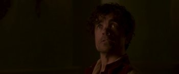 Movie still from “Cyrano” (2021), directed by Joe Wright – A person looking up at the sky; Close Up shot, Low angle