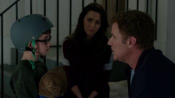 Movie still from “Daddy's Home” (2015), directed by Sean Anders – A man and a woman talking to a boy; Medium shot, Over the shoulder angle