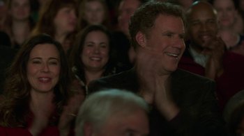 Movie still from “Daddy's Home 2” (2017), directed by Sean Anders – A group of people sitting in a room; Close Up shot, Over the shoulder angle