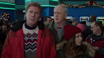 Movie still from “Daddy's Home 2” (2017), directed by Sean Anders – Two men and a woman standing next to each other; Close Up shot, Over the shoulder angle