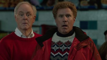 Movie still from “Daddy's Home 2” (2017), directed by Sean Anders – A man in a red jacket and a man in a red sweater; Close Up shot, Low angle