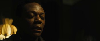 Movie still from “Daniel Isn't Real” (2019), directed by Adam Egypt Mortimer – A person with his eyes closed; Close Up shot, Low angle