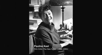 Movie still from “De Palma” (2015), directed by Jake Paltrow – An old black and white photo of a woman sitting at a desk; Medium shot, Overhead angle