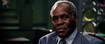 Movie still from “Dreamgirls” (2006), directed by Bill Condon – An older man wearing a suit and tie; Close Up shot, Low angle