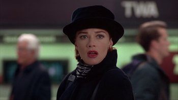 Movie still from “Dumb and Dumber” (1994), directed by Peter Farrelly – A person wearing a hat; Close Up shot, Over the shoulder angle