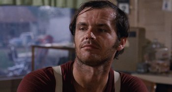 Movie still from “Easy Rider” (1969), directed by Dennis Hopper – A person wearing a shirt; Close Up shot, Low angle