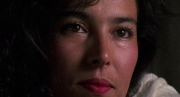 Movie still from “El Mariachi” (1992), directed by Robert Rodriguez – A woman's eyes and face; Extreme Close Up shot, High angle
