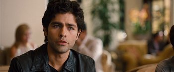 A person wearing a leather jacket