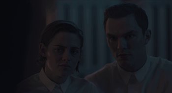Movie still from “Equals” (2015), directed by Drake Doremus – A man and a woman standing next to each other; Close Up shot, Low angle