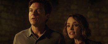 Movie still from “Game Night” (2018), directed by John Francis Daley – Close Up shot, Over the shoulder angle