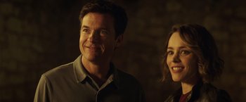 Movie still from “Game Night” (2018), directed by John Francis Daley – Close Up shot, Over the shoulder angle