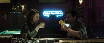 Movie still from “Game Night” (2018), directed by John Francis Daley – Medium shot, Over the shoulder angle