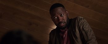 Movie still from “Game Night” (2018), directed by John Francis Daley – Close Up shot, Over the shoulder angle