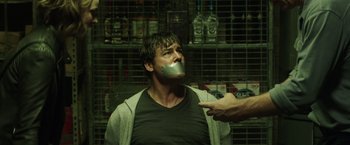 Movie still from “Game Night” (2018), directed by John Francis Daley – Close Up shot, Over the shoulder angle