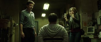 Movie still from “Game Night” (2018), directed by John Francis Daley – Medium shot, Over the shoulder angle