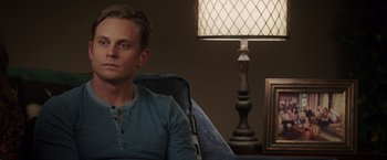 Movie still from “Game Night” (2018), directed by John Francis Daley – Close Up shot, Over the shoulder angle