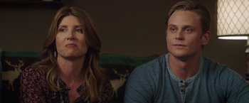 Movie still from “Game Night” (2018), directed by John Francis Daley – Close Up shot, Over the shoulder angle