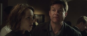 Movie still from “Game Night” (2018), directed by John Francis Daley – Close Up shot, Over the shoulder angle