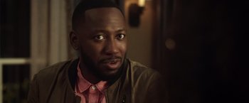 Movie still from “Game Night” (2018), directed by John Francis Daley – Close Up shot, Over the shoulder angle