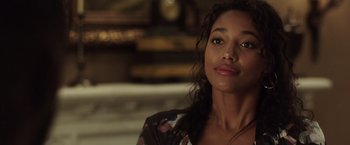 Movie still from “Game Night” (2018), directed by John Francis Daley – Close Up shot, Over the shoulder angle