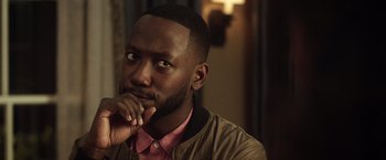 Movie still from “Game Night” (2018), directed by John Francis Daley – Close Up shot, Over the shoulder angle