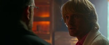 Movie still from “Father Figures” (2017), directed by Lawrence Sher – A person talking to another person; Close Up shot, Over the shoulder angle