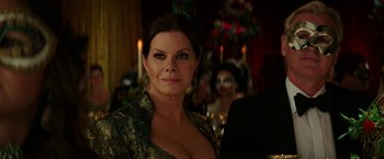 Movie still from “Fifty Shades Darker” (2017), directed by James Foley – A person wearing a dress; Close Up shot, Over the shoulder angle