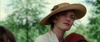 Movie still from “Finding Neverland” (2004), directed by Marc Forster – A person wearing a hat; Close Up shot, Low angle