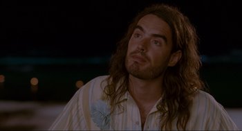 Movie still from “Forgetting Sarah Marshall” (2008), directed by Nicholas Stoller – A person with long hair; Close Up shot, Over the shoulder angle