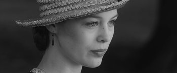 Movie still from “Frantz” (2016), directed by François Ozon – A person wearing a hat; Close Up shot, Low angle