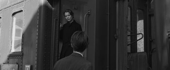 Movie still from “Frantz” (2016), directed by François Ozon – A man and a woman standing in front of each other; Medium shot, Over the shoulder angle