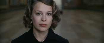 Movie still from “Frantz” (2016), directed by François Ozon – A person wearing a black shirt; Close Up shot, Over the shoulder angle